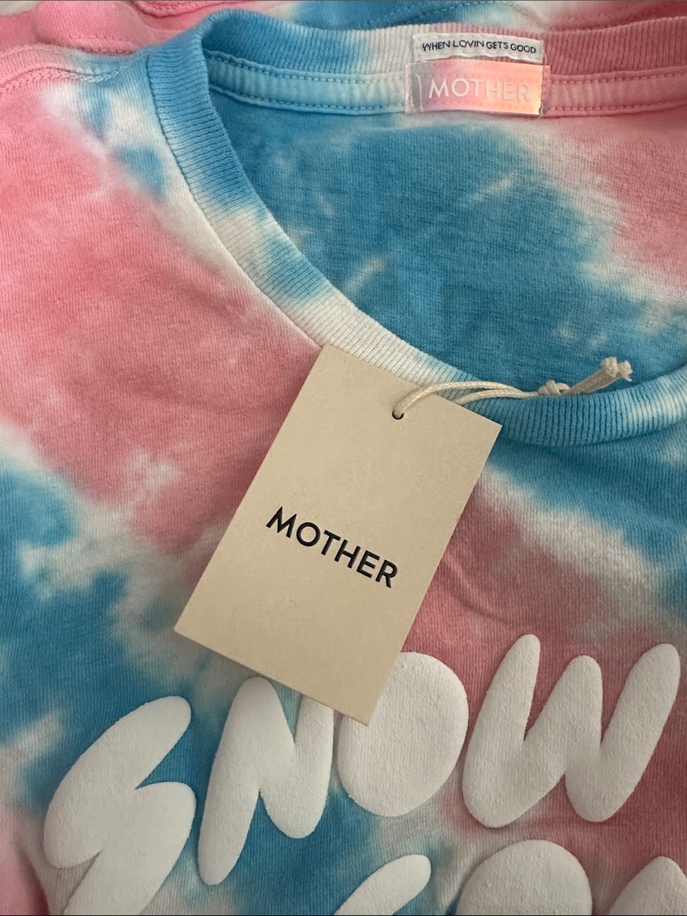 MOTHER Snow Cones Tie-Dye Tee - Pink & Blue - Picture 4 of 4